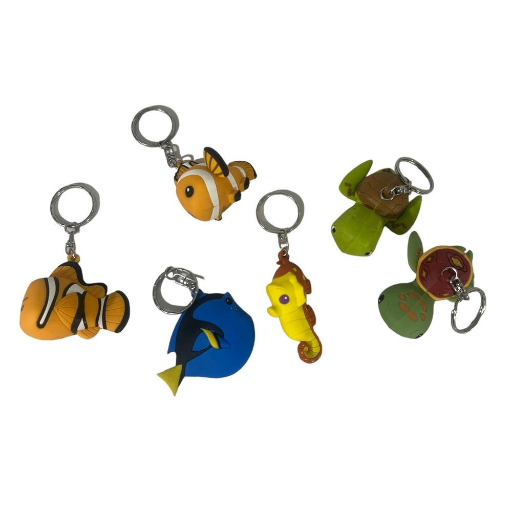 Finding Nemo Figural Keychain Marlon Dory Nemo Turtles Seahorse